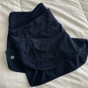 Navy, Lululemon Speed Up shorts - great condition!